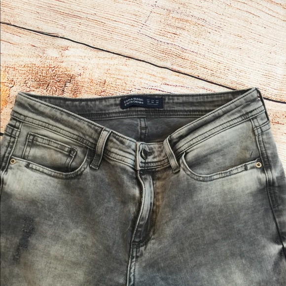 Zara basic denims size 6 vintage grey look FIRM - Picture 6 of 6